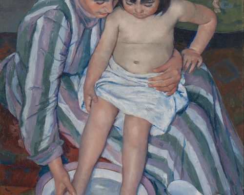 Mary Cassatt, Otrokova kopel, 1893. Sliko hrani Umetniški inštitut v Chicagu Large-1
